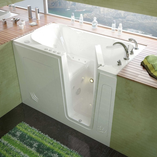 Meditub MediTub Walk-In 30 x 54 White Whirlpool & Air Walk-In Bathtub 3054RWD - main